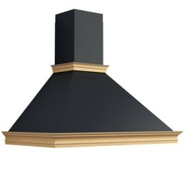 HOTTE DECO RUSTIQUE 60CM NOIR/BOIS 1011.60