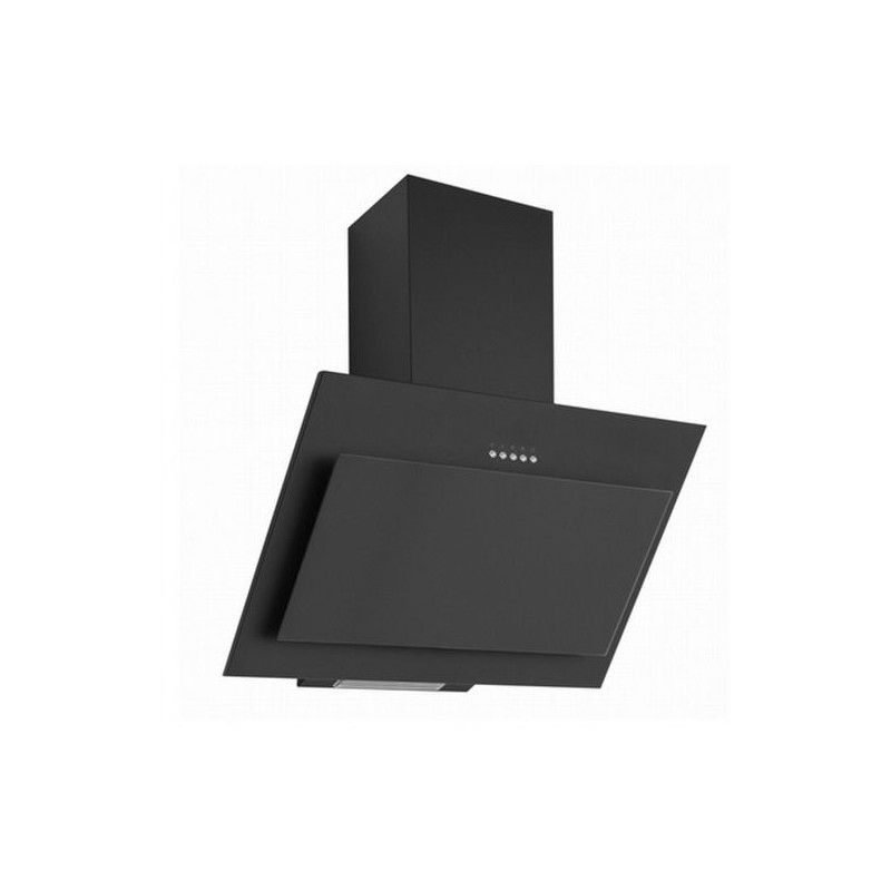 HOTTE_SILVERLINE DECORATIVE EN VERRE NOIR 60 CM