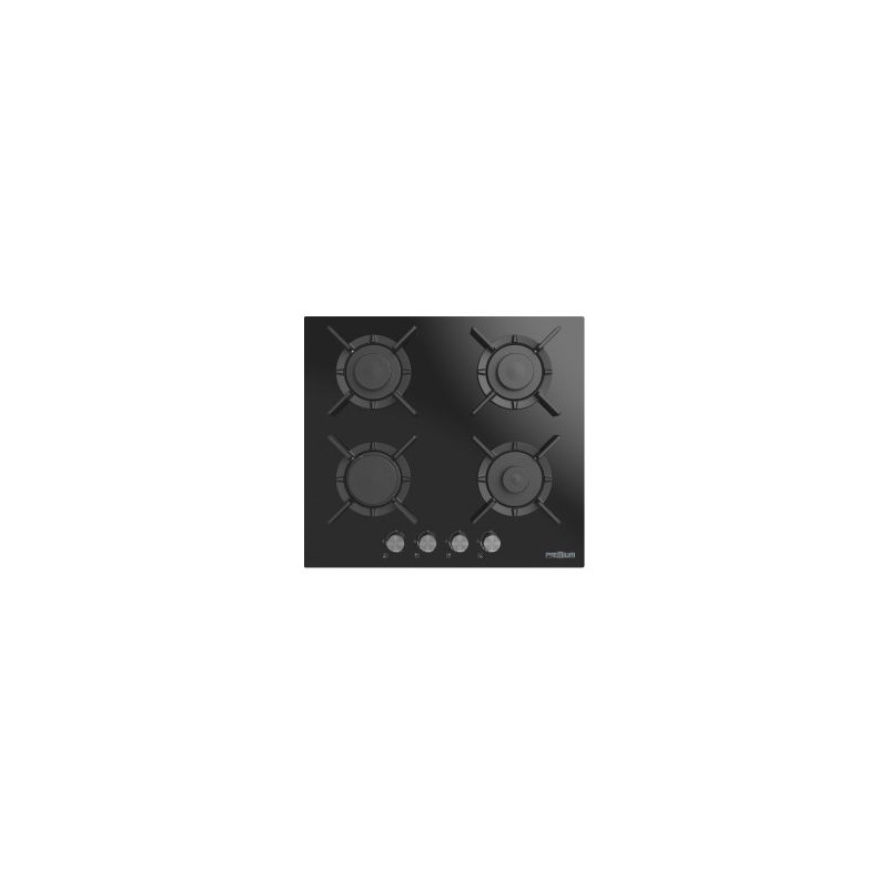 PLAQUE A GAZ PREMIUM NOIR 4 FEUX 60 CM