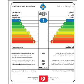 RÉFRIGÉRATEUR BRANDT BD6010NS 600 LITRES NOFROST