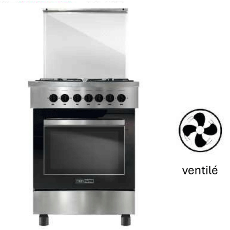 CUISINIERE A GAZ MAXWELL Napoli 60*60 INOX